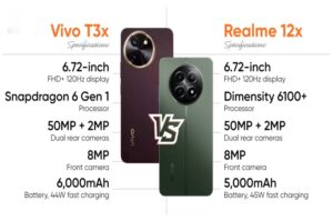 Comparing Vivo T3x vs Realme 12x