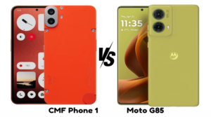 CMF Phone 1 on the left, Moto G85 on the right