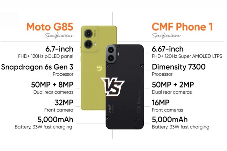 CMF Phone 1 VS  Moto G85 