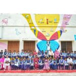 Dignitaries from Narayana Hospital, Ennoble, Children, Parents and teachers of the school celebrated this milestone