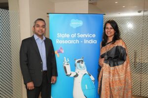 (L to R) Deepu Chacko, VP - Solution Engineering, Salesforce India and Mankiran Chowhan, Managing Director - Sales & Distribution,Salesforce India