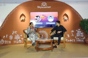 [L to R - Navina Jafa, expert in heritage tourism and Neel Ghose, Travel Trends and Destinations Expert, SKyscanner India]